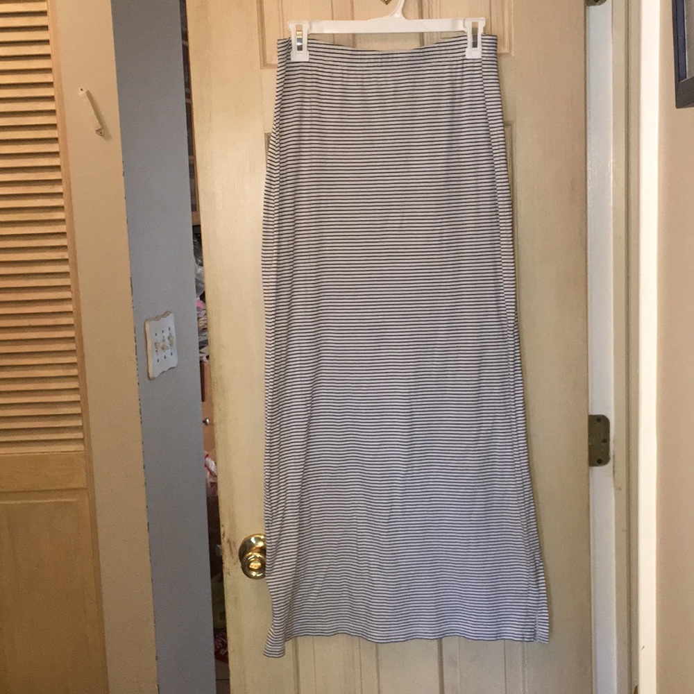 FRENCH CONNECTION STRIPED MAXI SKIRT